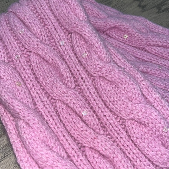 Pink sequin scarf - Picture 3 of 4